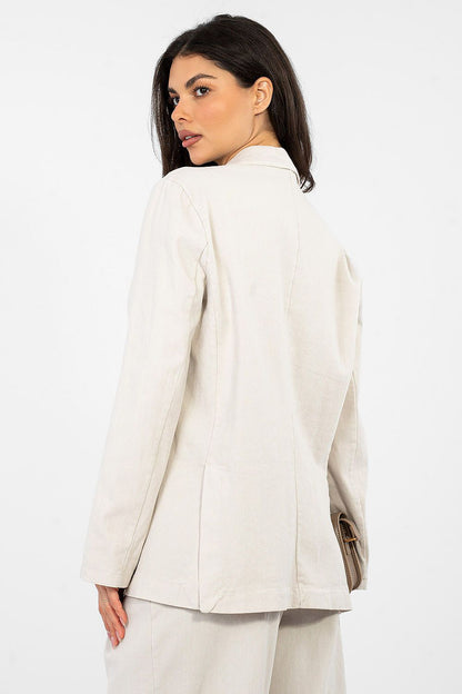   Marynarka Model IT-MA-FL7703.49 Light Beige - Rue Paris 