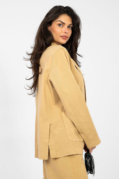   Marynarka Model IT-MA-FL7703.49 Camel - Rue Paris 