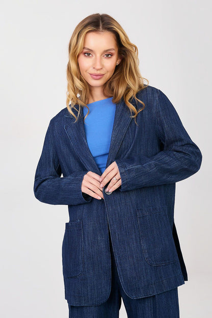   Marynarka Model IT-MA-FL7703.21P Navy - Rue Paris 