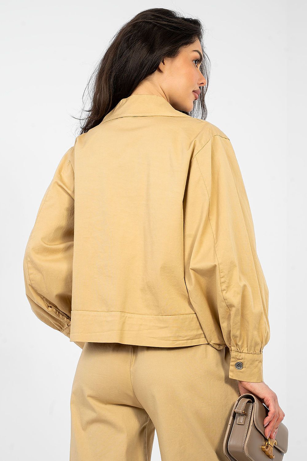   Koszula Damska Model IT-KR-FL10071.50 Camel - Rue Paris 
