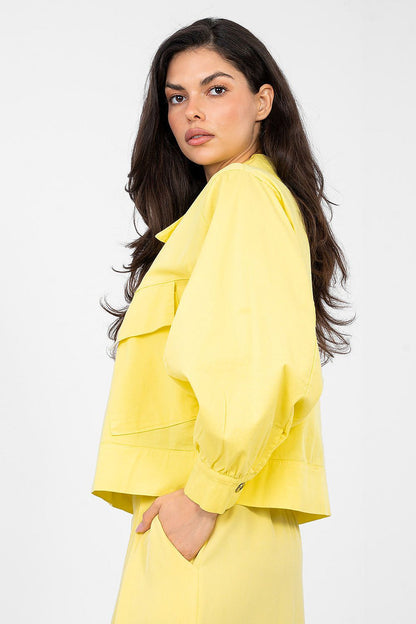   Koszula Damska Model IT-KR-FL10071.09P Yellow - Rue Paris 