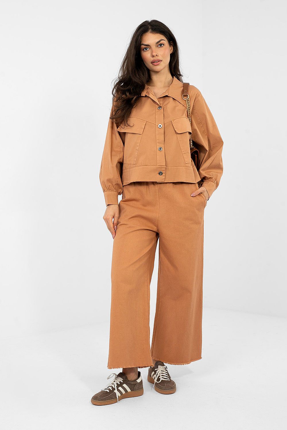   Koszula Damska Model IT-KR-FL10071.09P Dark Orange - Rue Paris 
