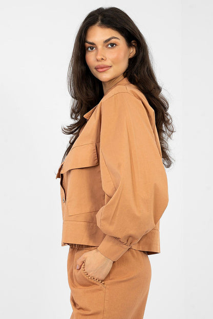   Koszula Damska Model IT-KR-FL10071.09P Dark Orange - Rue Paris 