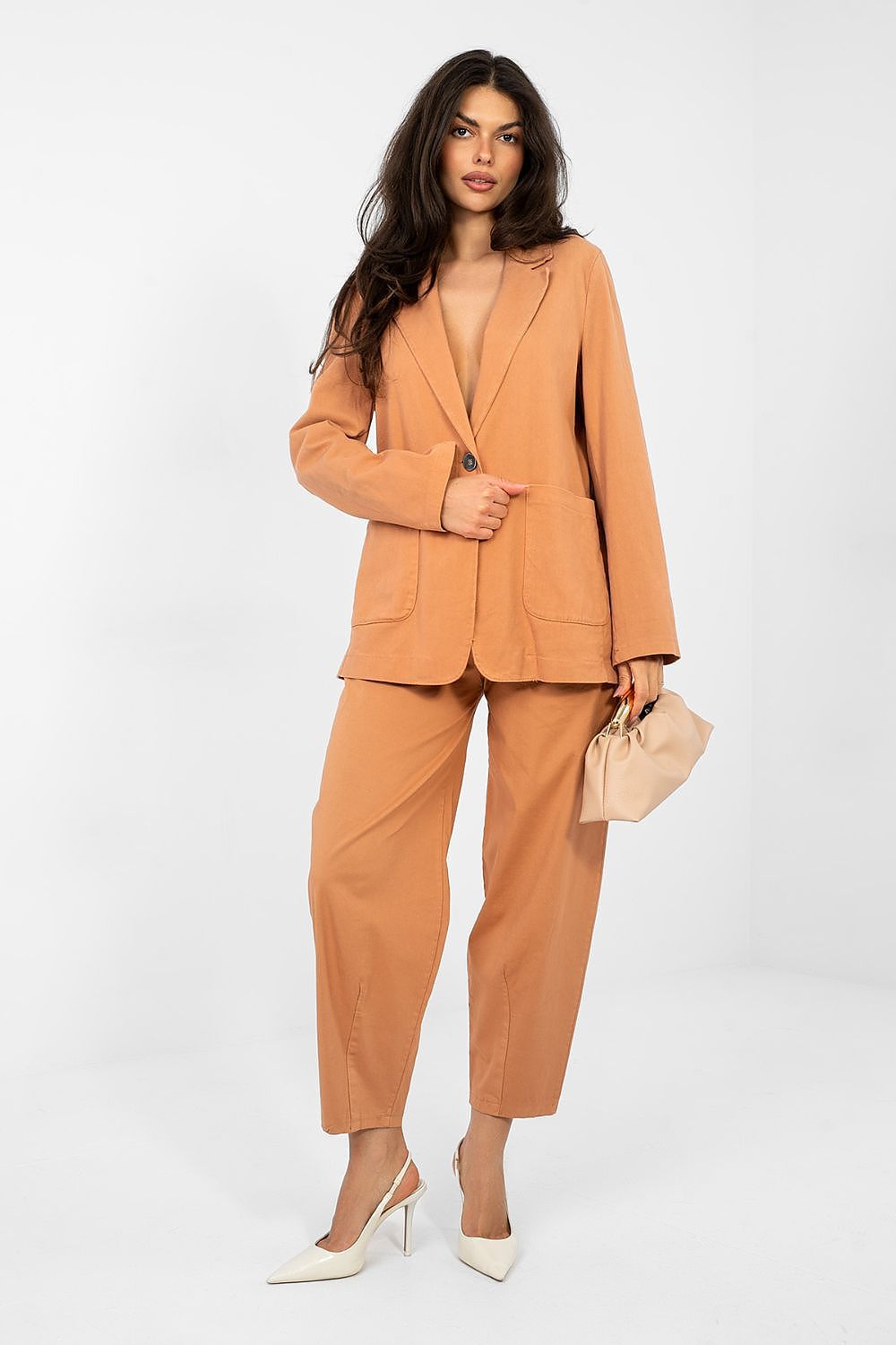   Marynarka Model IT-MA-FL7703.21P Dark Orange - Rue Paris 