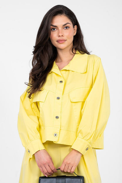   Koszula Damska Model IT-KR-FL10071.09P Yellow - Rue Paris 