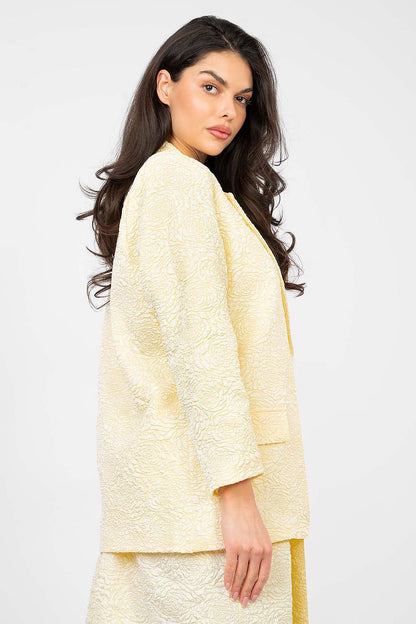   Marynarka Model IT-MA-21839.10 Light Yellow - Rue Paris 