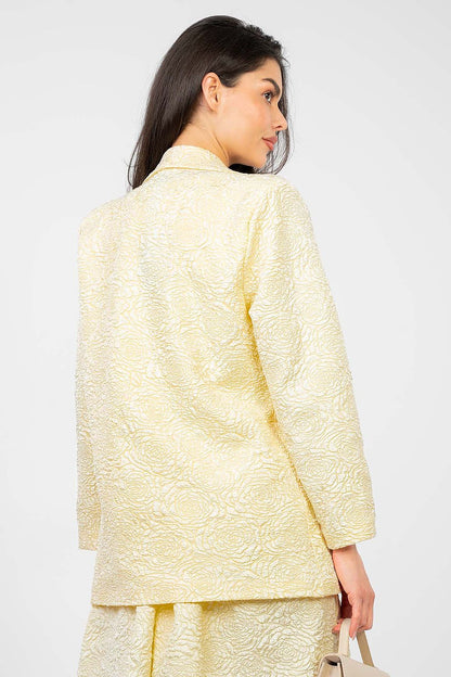   Marynarka Model IT-MA-21839.10 Light Yellow - Rue Paris 
