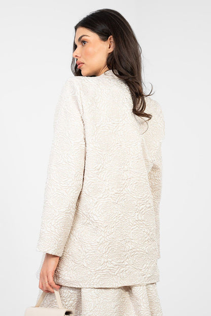   Marynarka Model IT-MA-21839.10 Light Beige - Rue Paris 