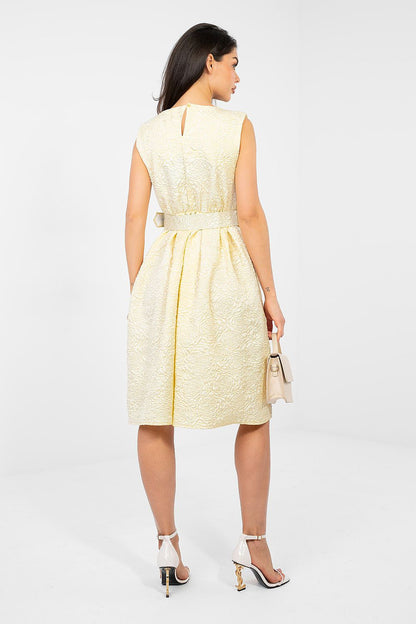   Sukienka Model IT-SK-21861.86 Light Yellow - Rue Paris 