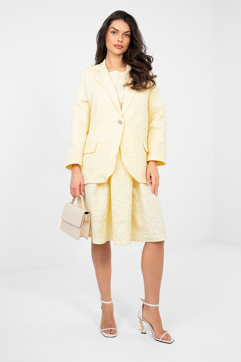   Marynarka Model IT-MA-21839.10 Light Yellow - Rue Paris 