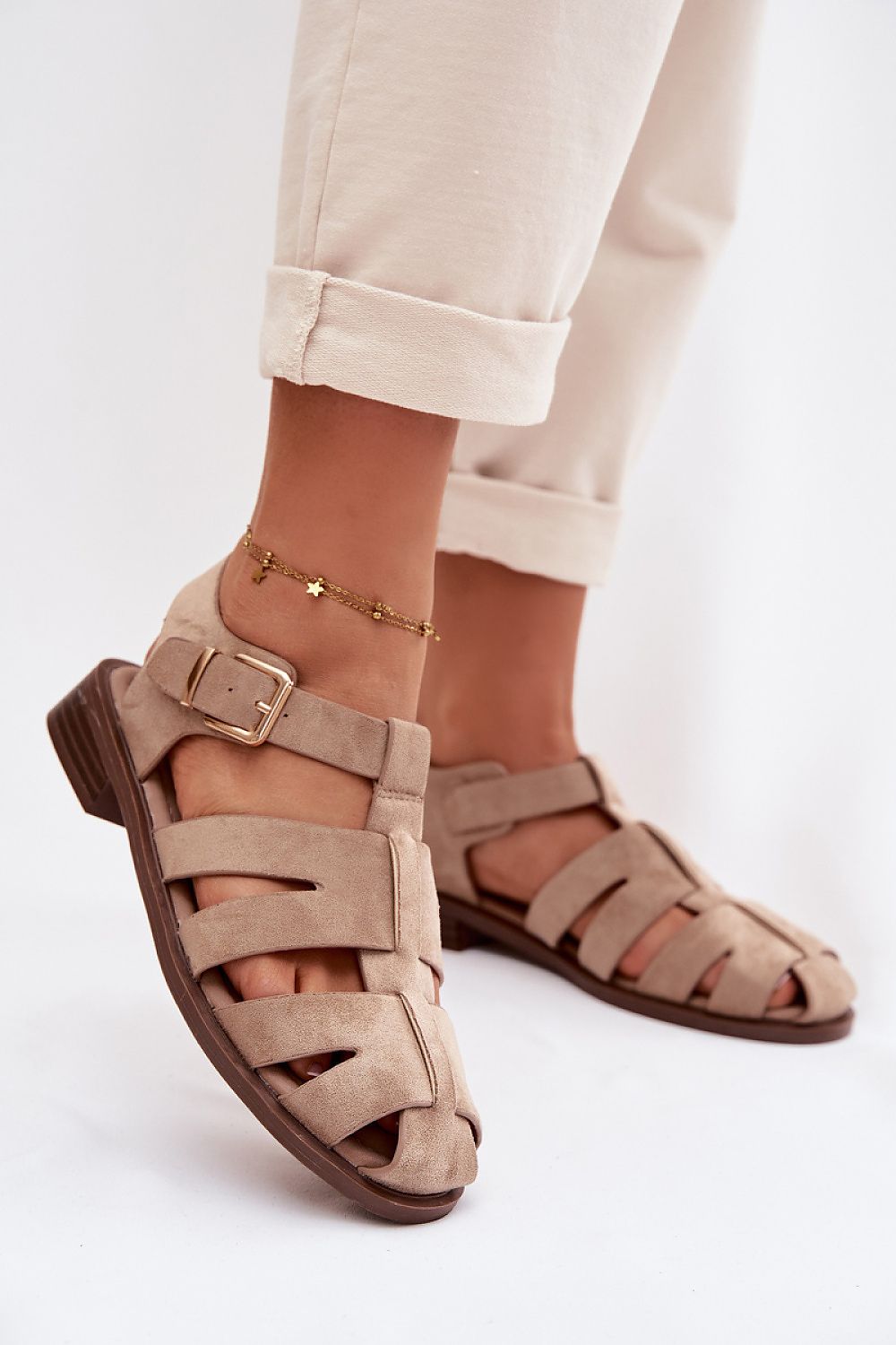  Sandały Model Janessa 3277 Beige - Step in style 