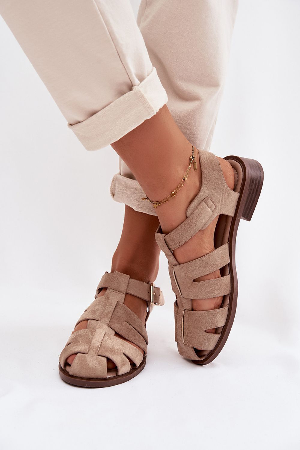  Sandały Model Janessa 3277 Beige - Step in style 