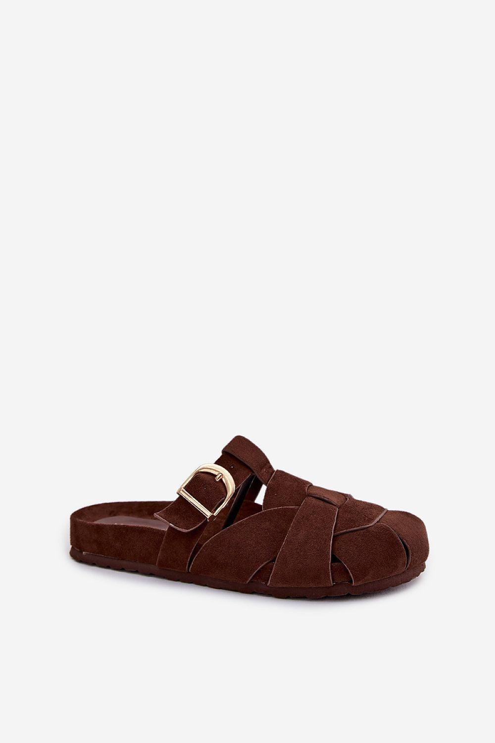  Sandał Klapki Model Ganelle 9771 Czekolada - Step in style 