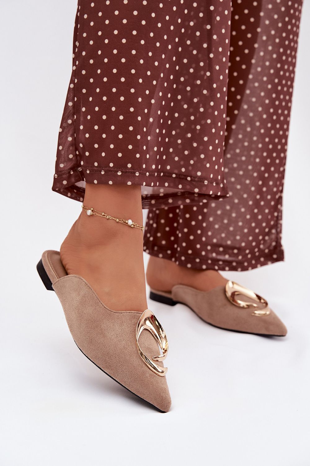  Sandał Klapki Model Galvella P-1490 Dark Beige - Step in style 