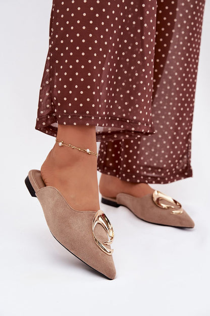  Sandał Klapki Model Galvella P-1490 Dark Beige - Step in style 