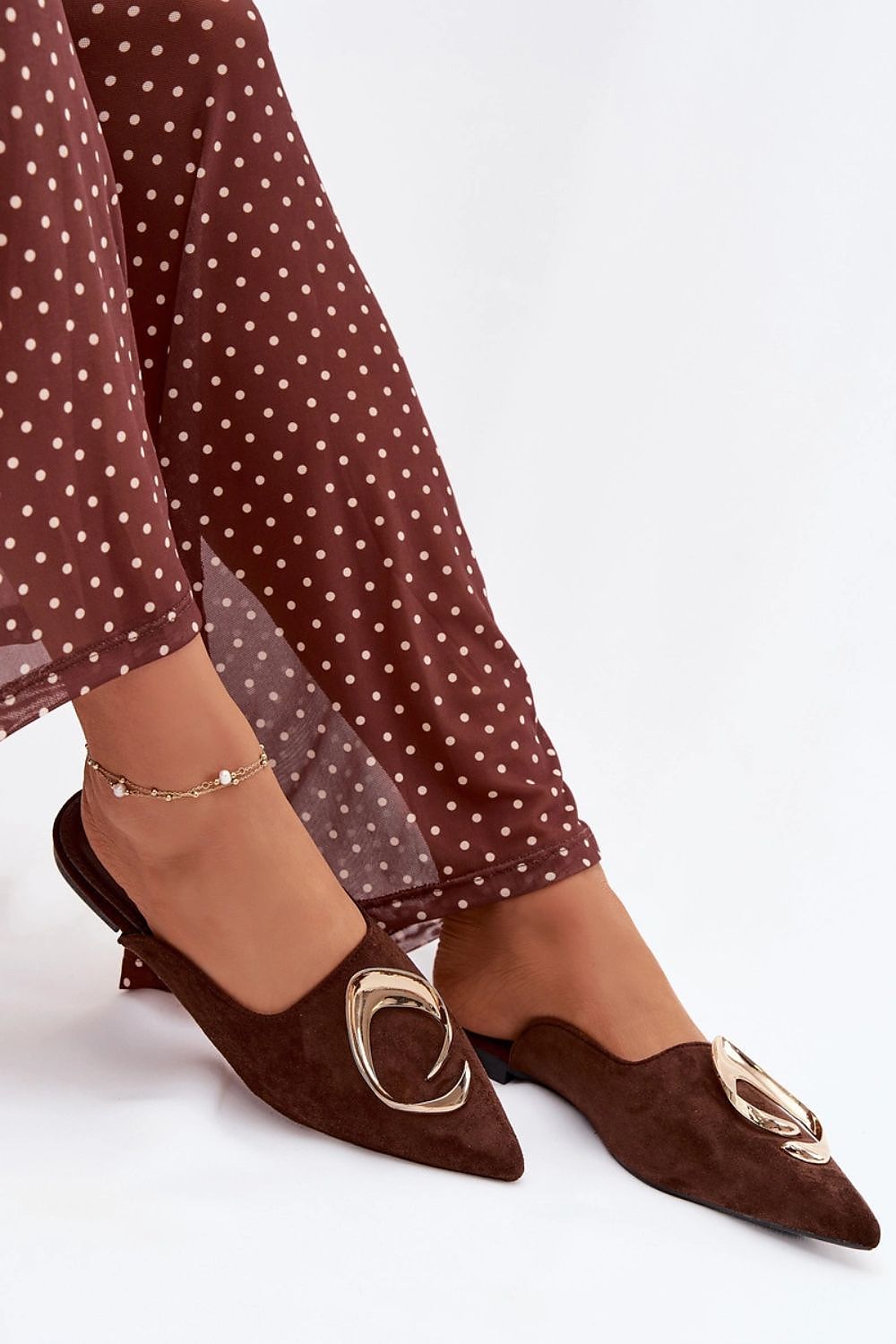  Sandał Klapki Model Galvella P-1490 Czekolada - Step in style 