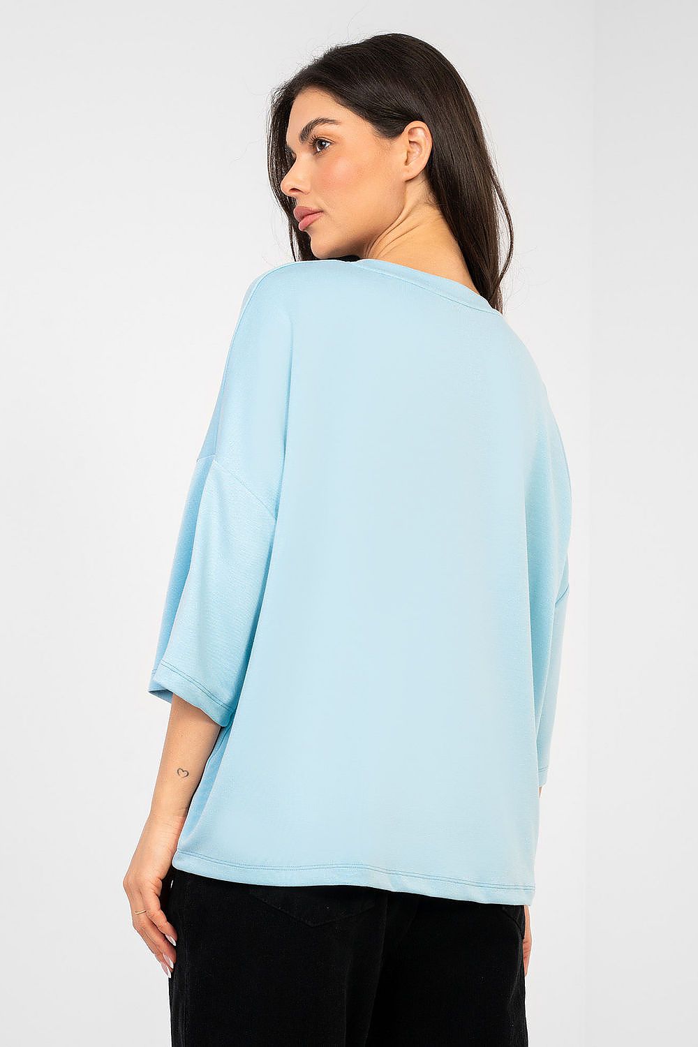   Bluzka Model RV-BZ-A1188.63 Light Blue - Rue Paris 