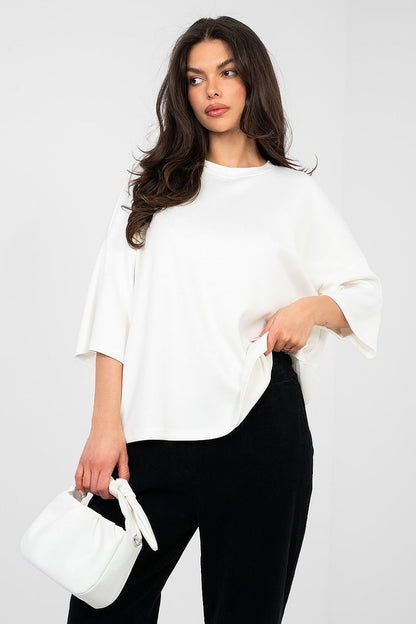   Bluzka Model RV-BZ-A1188.63 White - Rue Paris 
