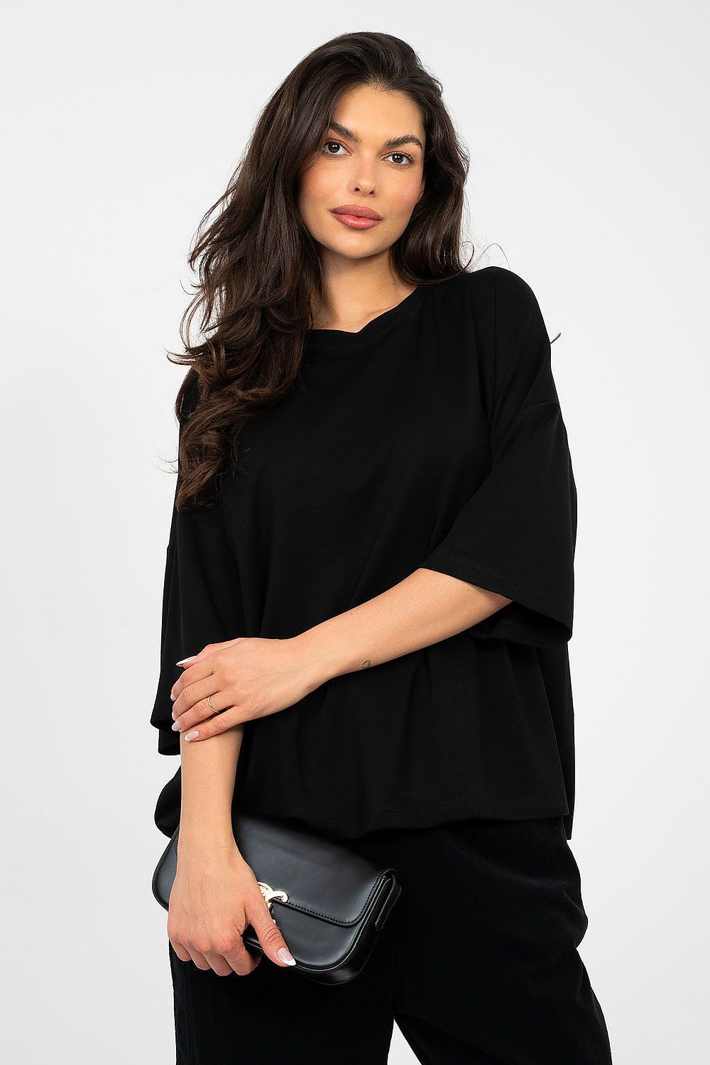   Bluzka Model RV-BZ-A1188.63 Black - Rue Paris 