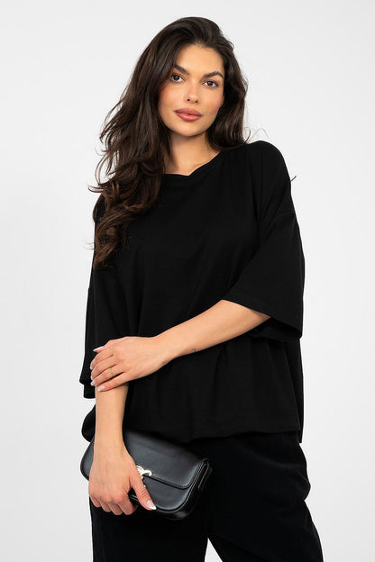   Bluzka Model RV-BZ-A1188.63 Black - Rue Paris 