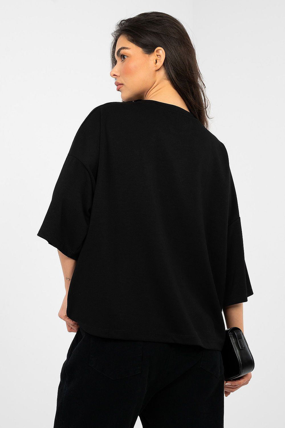   Bluzka Model RV-BZ-A1188.63 Black - Rue Paris 