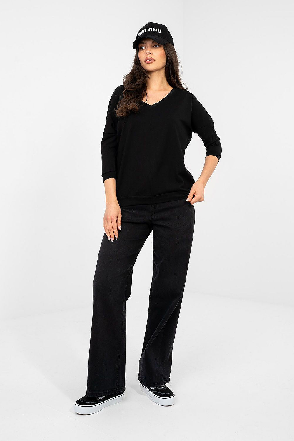   Bluzka Model RV-BZ-A1192.71 Black - Rue Paris 