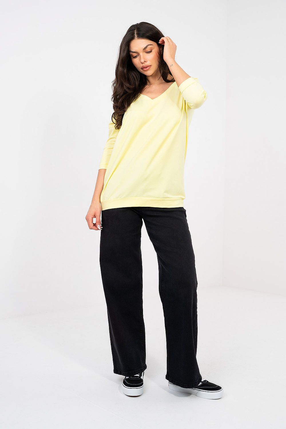   Bluzka Model RV-BZ-A1192.71 Light Yellow - Rue Paris 