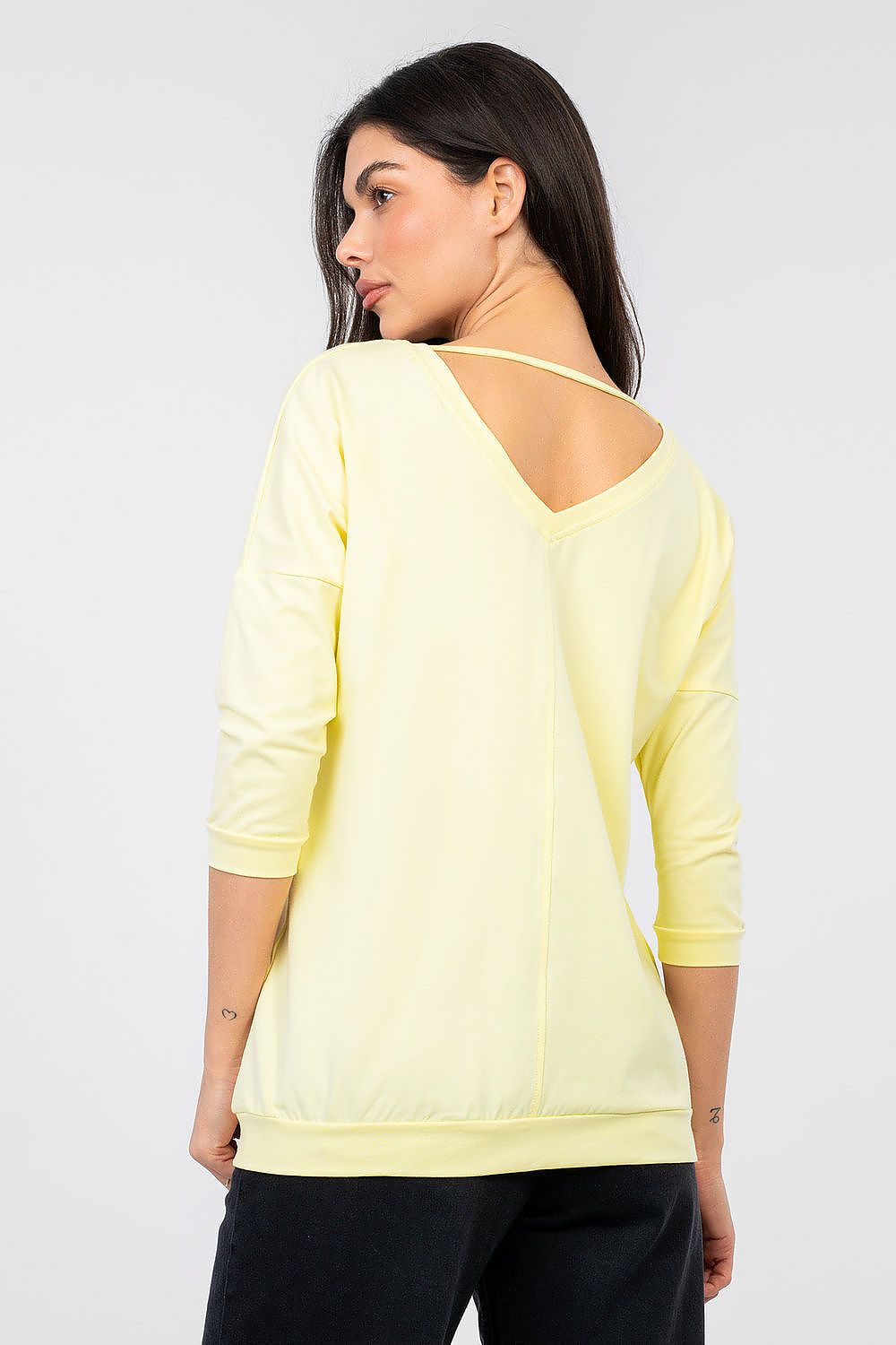   Bluzka Model RV-BZ-A1192.71 Light Yellow - Rue Paris 