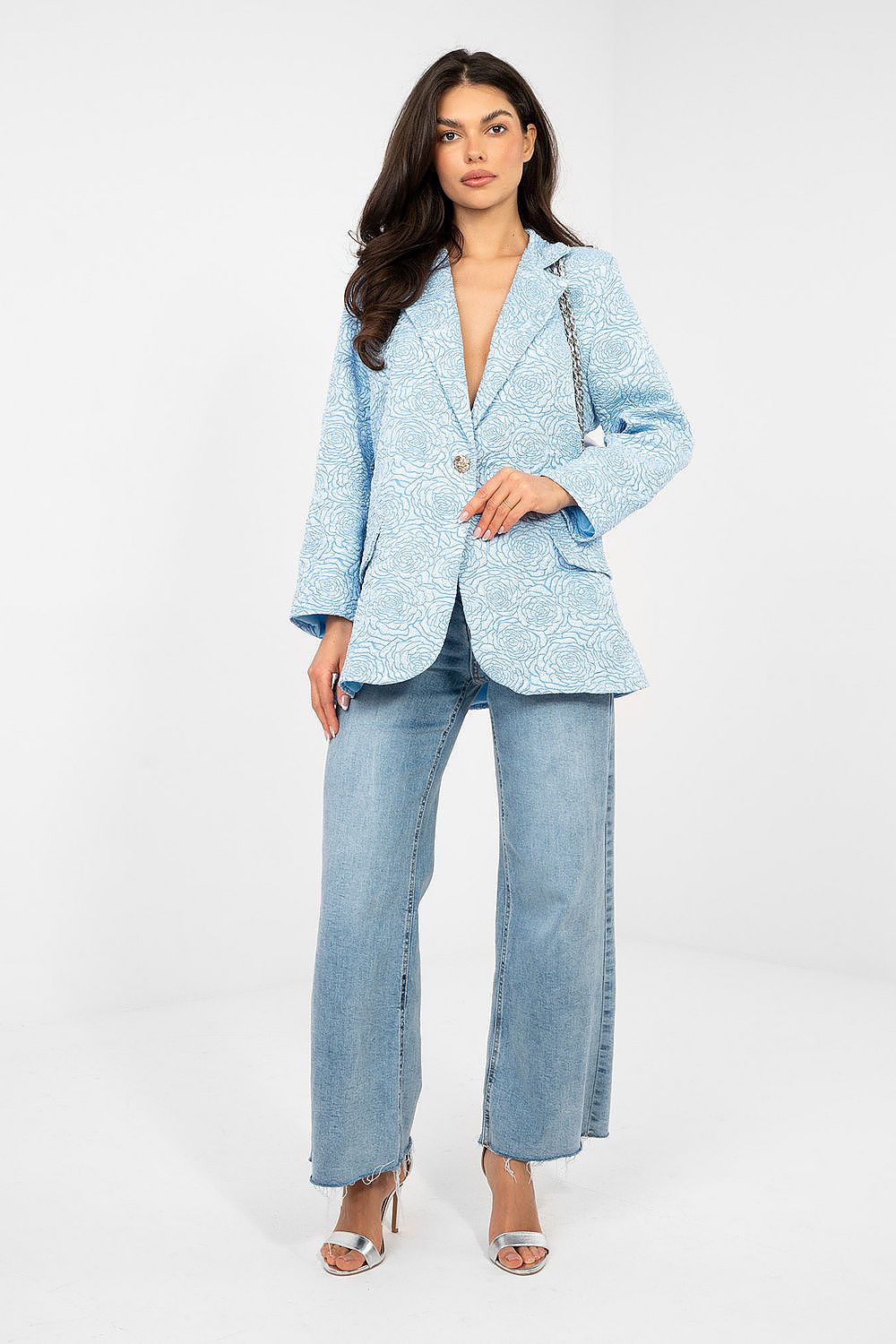   Marynarka Model IT-MA-21839.10 Light Blue - Rue Paris 