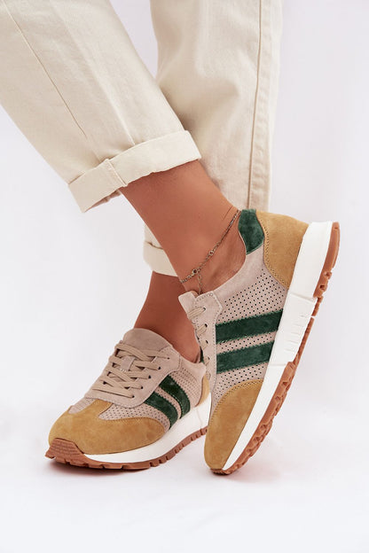   Buty Sportowe Model Marceline 26SP17-03 Beige/Yellow - Step in style 
