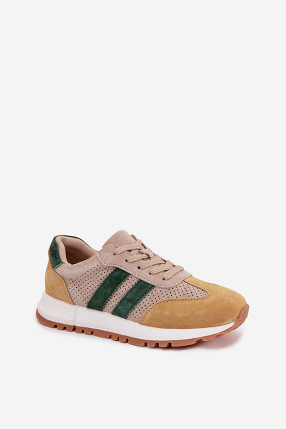   Buty Sportowe Model Marceline 26SP17-03 Beige/Yellow - Step in style 