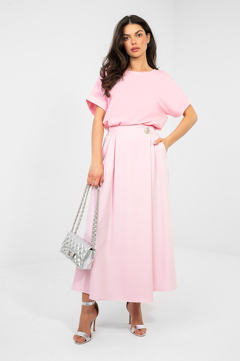   Bluzka Model RV-BZ-A1185.19 Light Pink - Rue Paris 