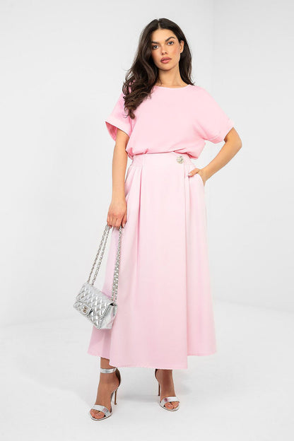   Bluzka Model RV-BZ-A1185.19 Light Pink - Rue Paris 