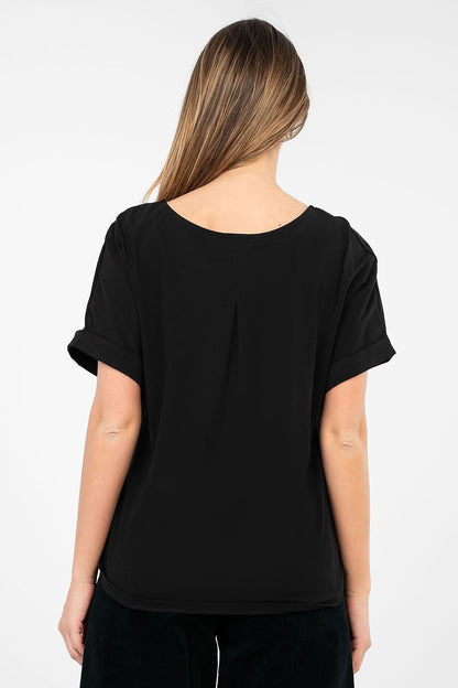   Bluzka Model RV-BZ-A1185.19 Black - Rue Paris 