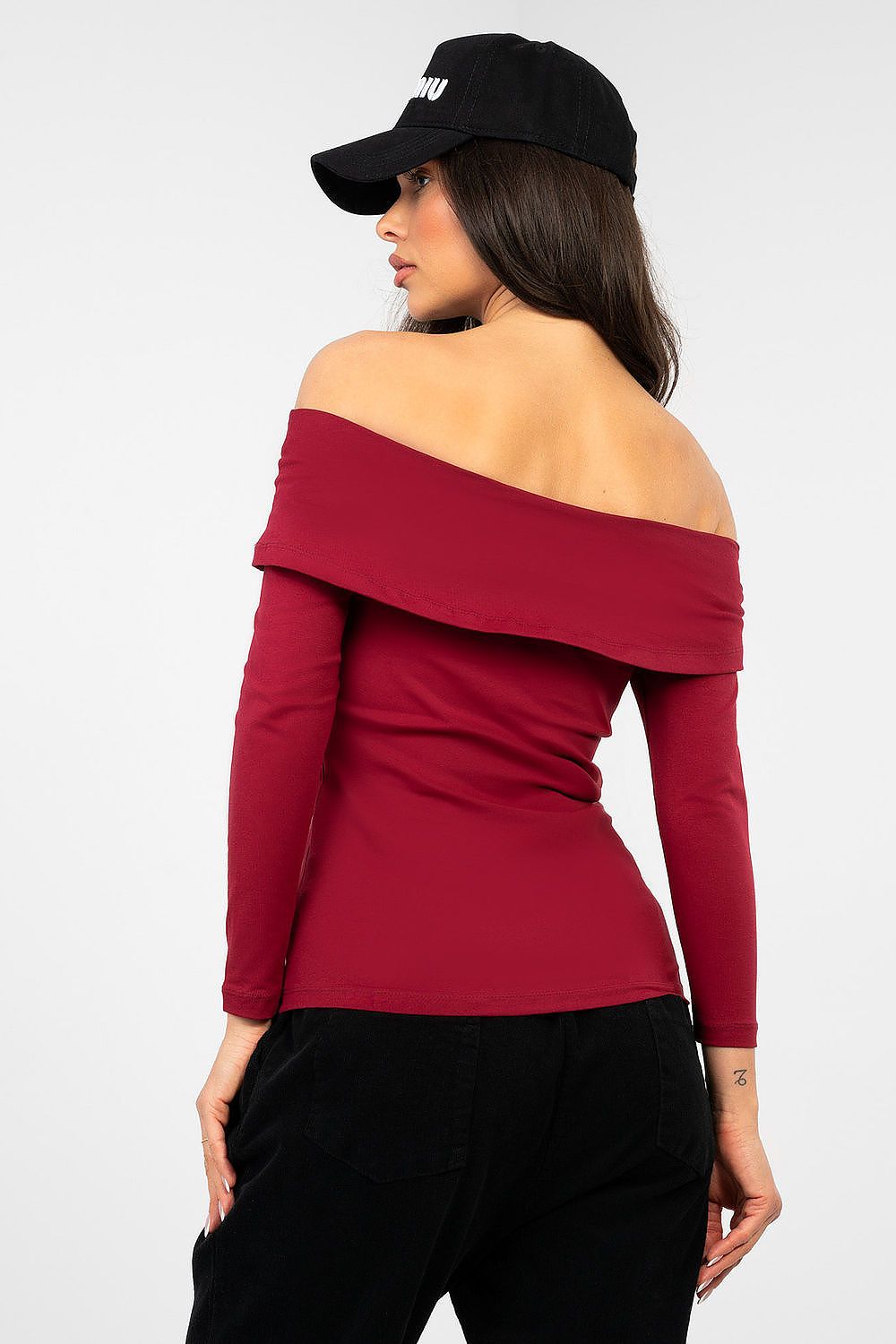   Bluzka Model RV-BZ-A1194.25 Bordo - Rue Paris 