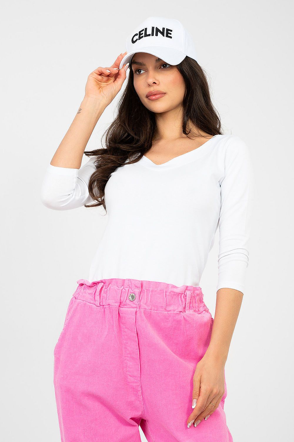   Bluzka Model RV-BZ-A1190.16 White - Rue Paris 