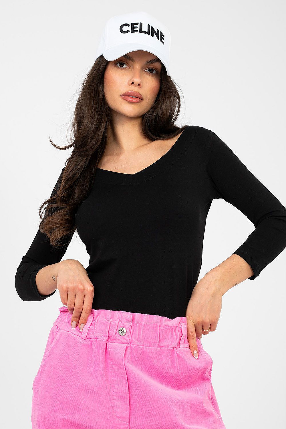   Bluzka Model RV-BZ-A1190.16 Black - Rue Paris 