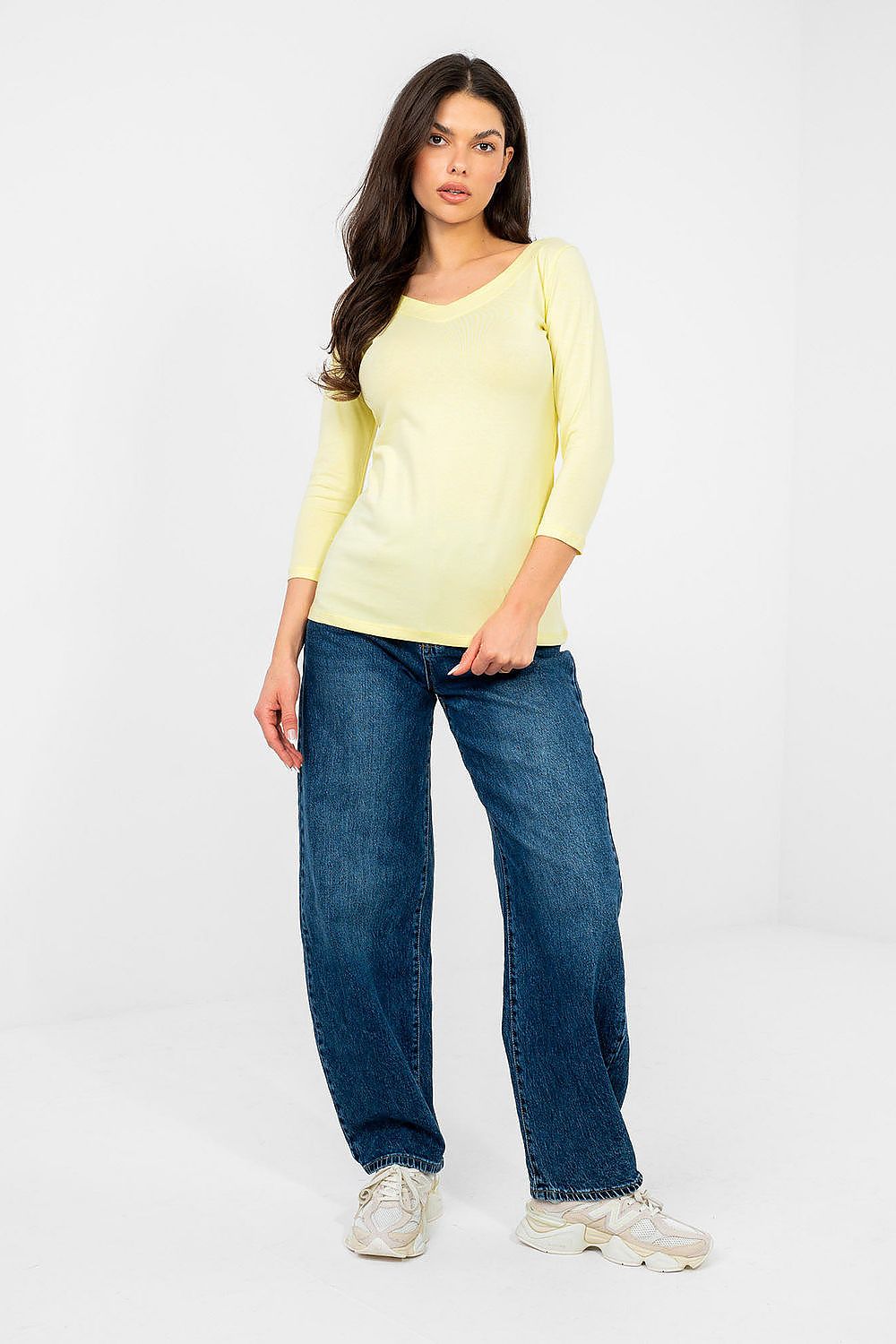   Bluzka Model RV-BZ-A1190.16 Light Yellow - Rue Paris 