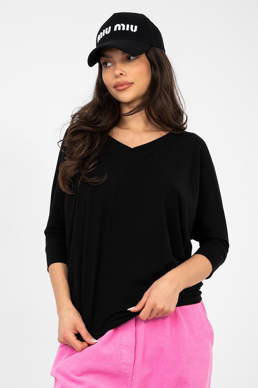   Bluzka Model RV-BZ-A1186.89 Black - Rue Paris 