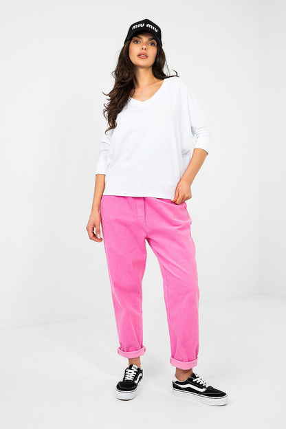   Bluzka Model RV-BZ-A1186.89 White - Rue Paris 