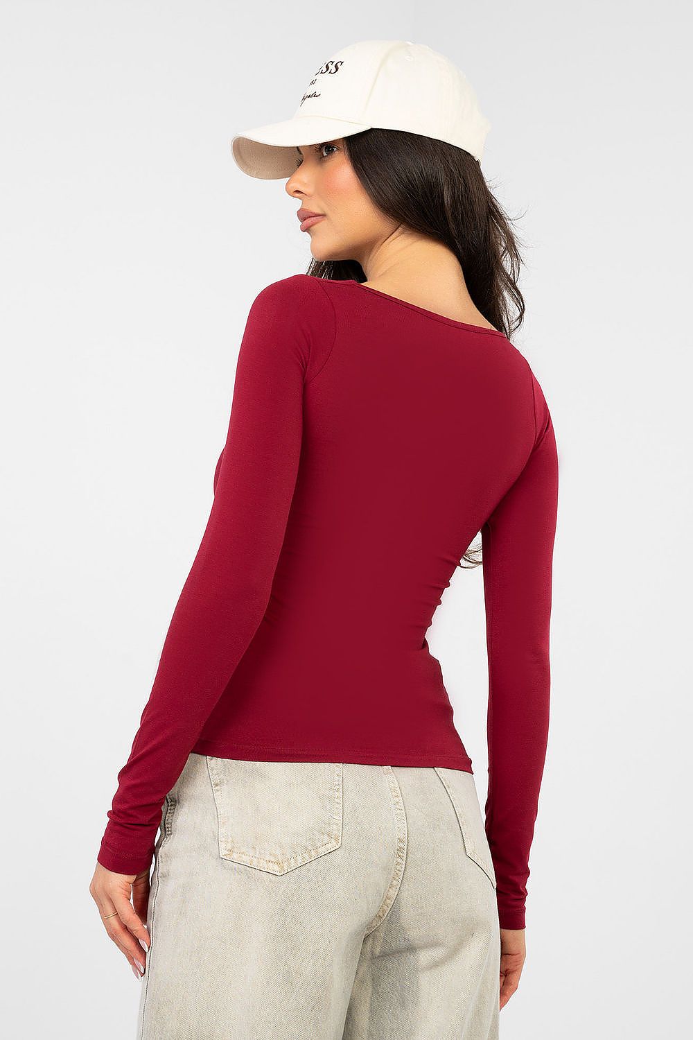   Bluzka Model RV-BZ-A1193.26 Bordo - Rue Paris 