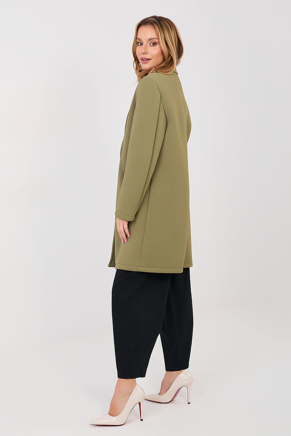   Płaszcz Damski Model IT-PL-FL8153-1.04 Khaki - Rue Paris 