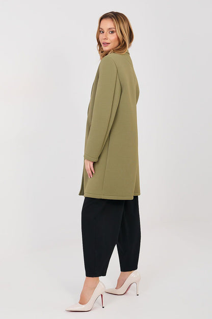   Płaszcz Damski Model IT-PL-FL8153-1.04 Khaki - Rue Paris 