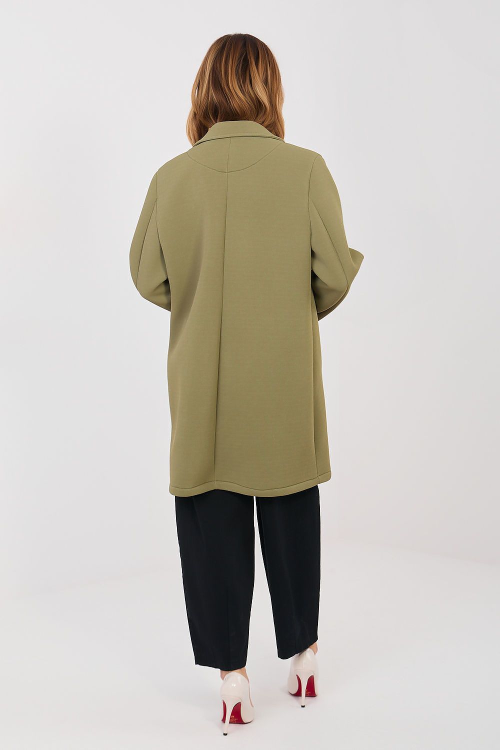   Płaszcz Damski Model IT-PL-FL8153-1.04 Khaki - Rue Paris 