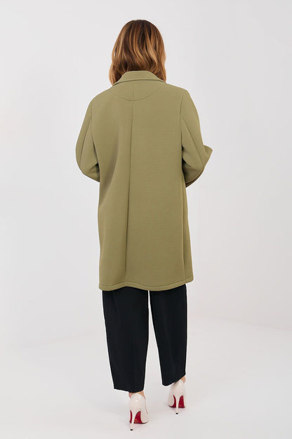   Płaszcz Damski Model IT-PL-FL8153-1.04 Khaki - Rue Paris 