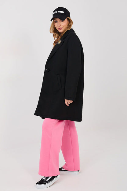   Płaszcz Damski Model IT-PL-FL8153-1.06 Black - Rue Paris 