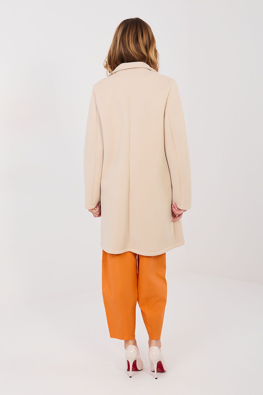   Płaszcz Damski Model IT-PL-FL8153-1.06 Beige - Rue Paris 