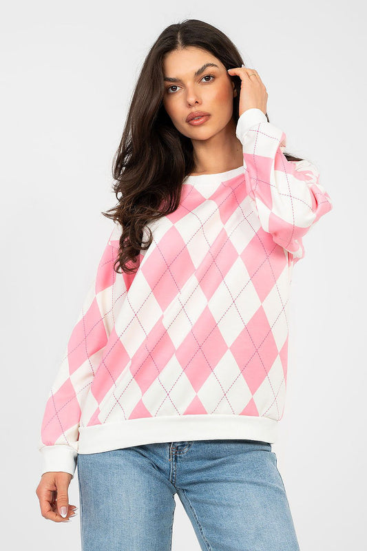   Bluza Damska Model MI-BL-4003.65 Pink - Italy Moda 