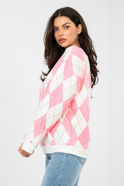   Bluza Damska Model MI-BL-4003.65 Pink - Italy Moda 