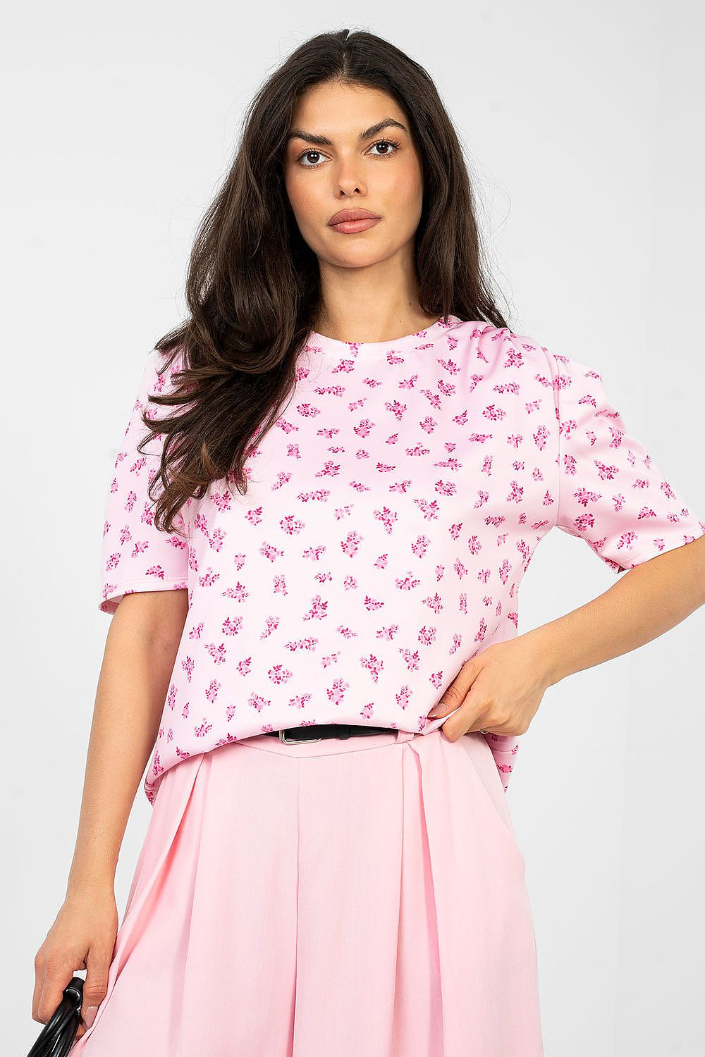   Bluzka Model MI-BZ-A2985.97 Light Pink - Italy Moda 